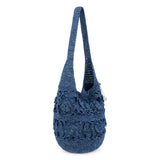 The Sak 120 Hobo - Hand Crochet - Denim Tonal Flower