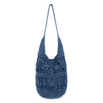 The Sak 120 Hobo - Hand Crochet - Denim Tonal Flower