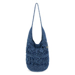 The Sak 120 Hobo - Hand Crochet - Denim Tonal Flower
