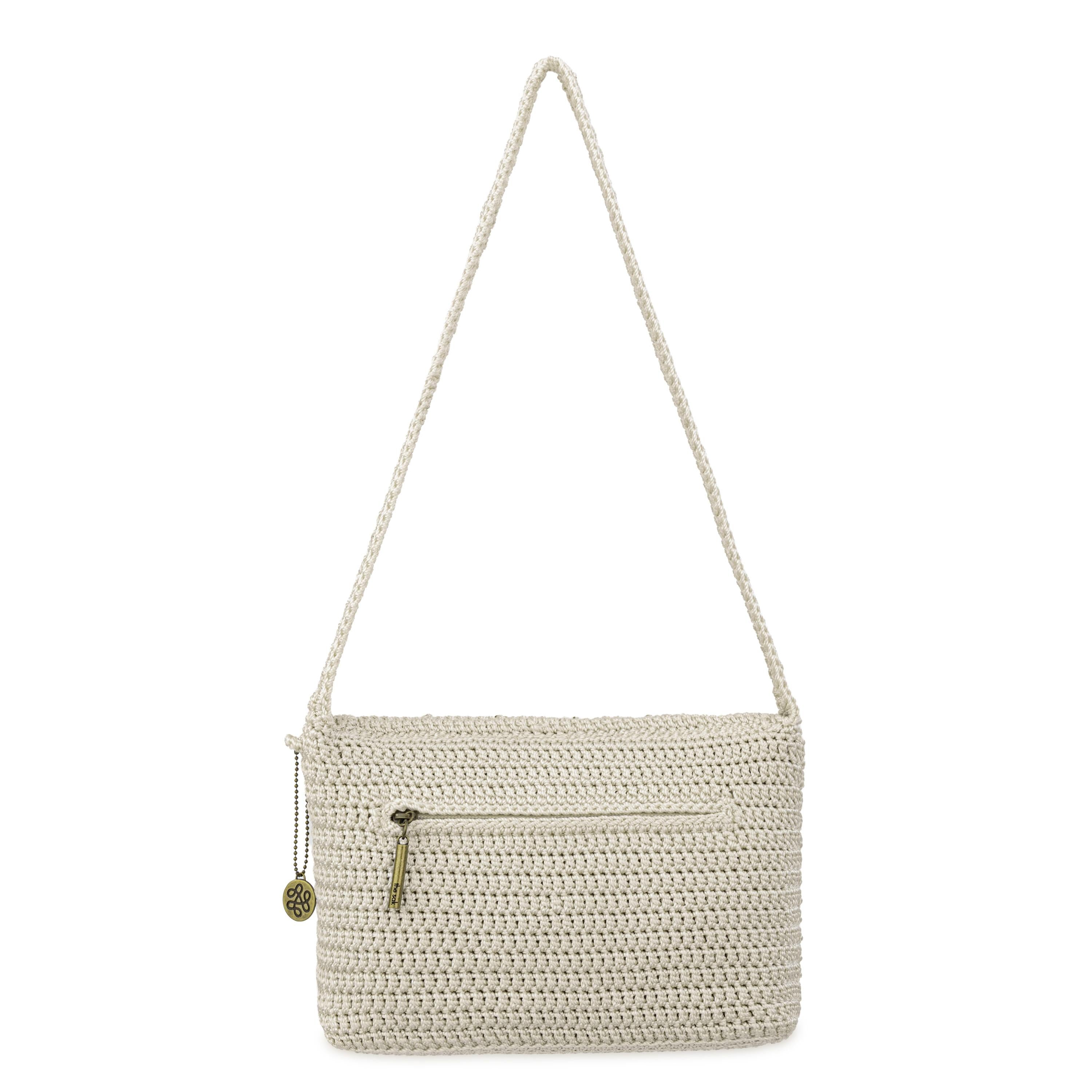 The Sak Marlow Flap Shoulder Bag - Hand Crochet - Natural Strawberries