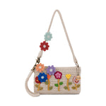 The Sak Vita Convertible Wristlet - Hand Crochet - Flower Ecru