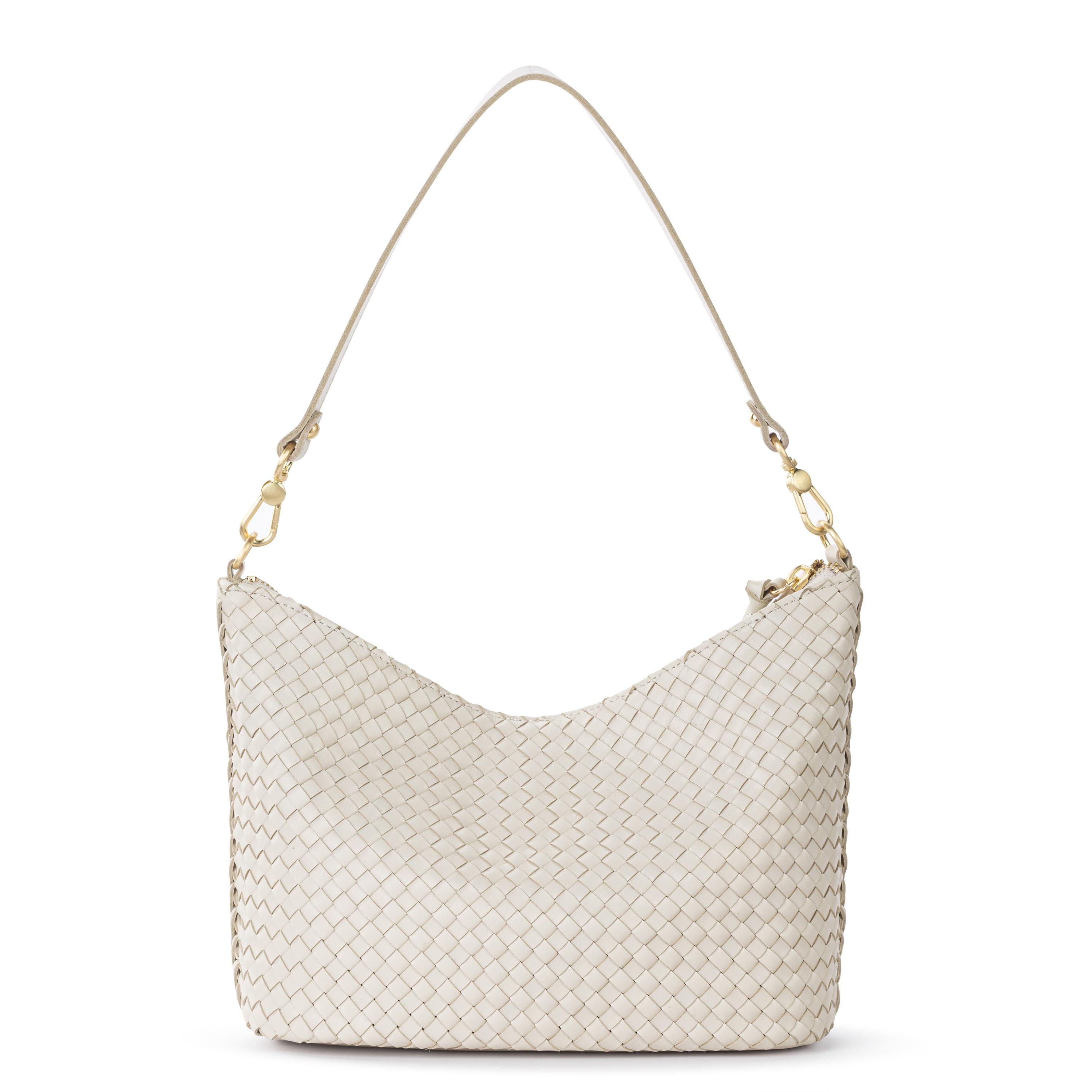 The Sak Juniper Small Hobo - Leather - Stone Woven