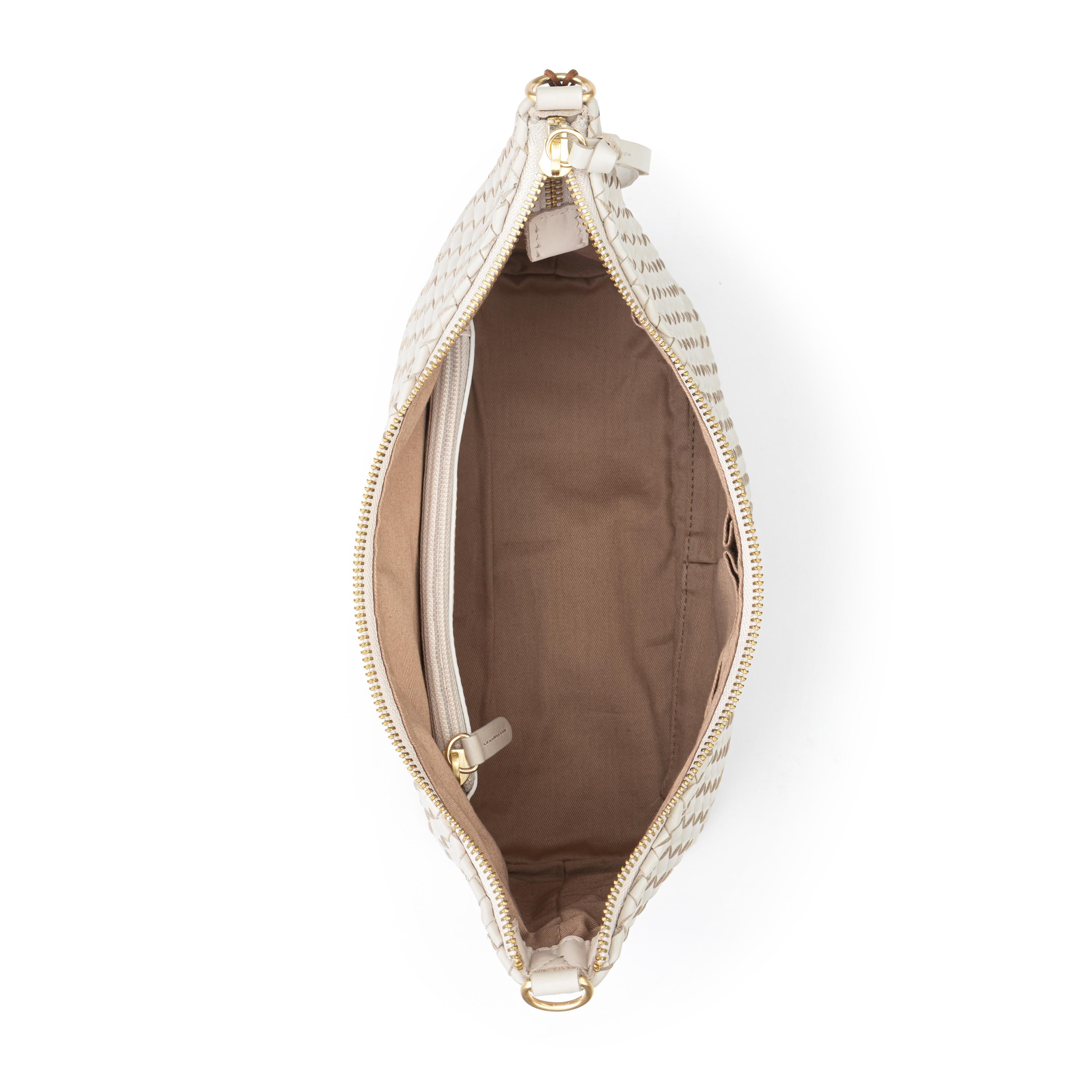 The Sak Juniper Small Hobo - Leather - Stone Woven
