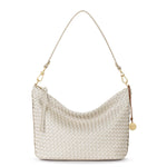 The Sak Juniper Small Hobo - Leather - Stone Woven