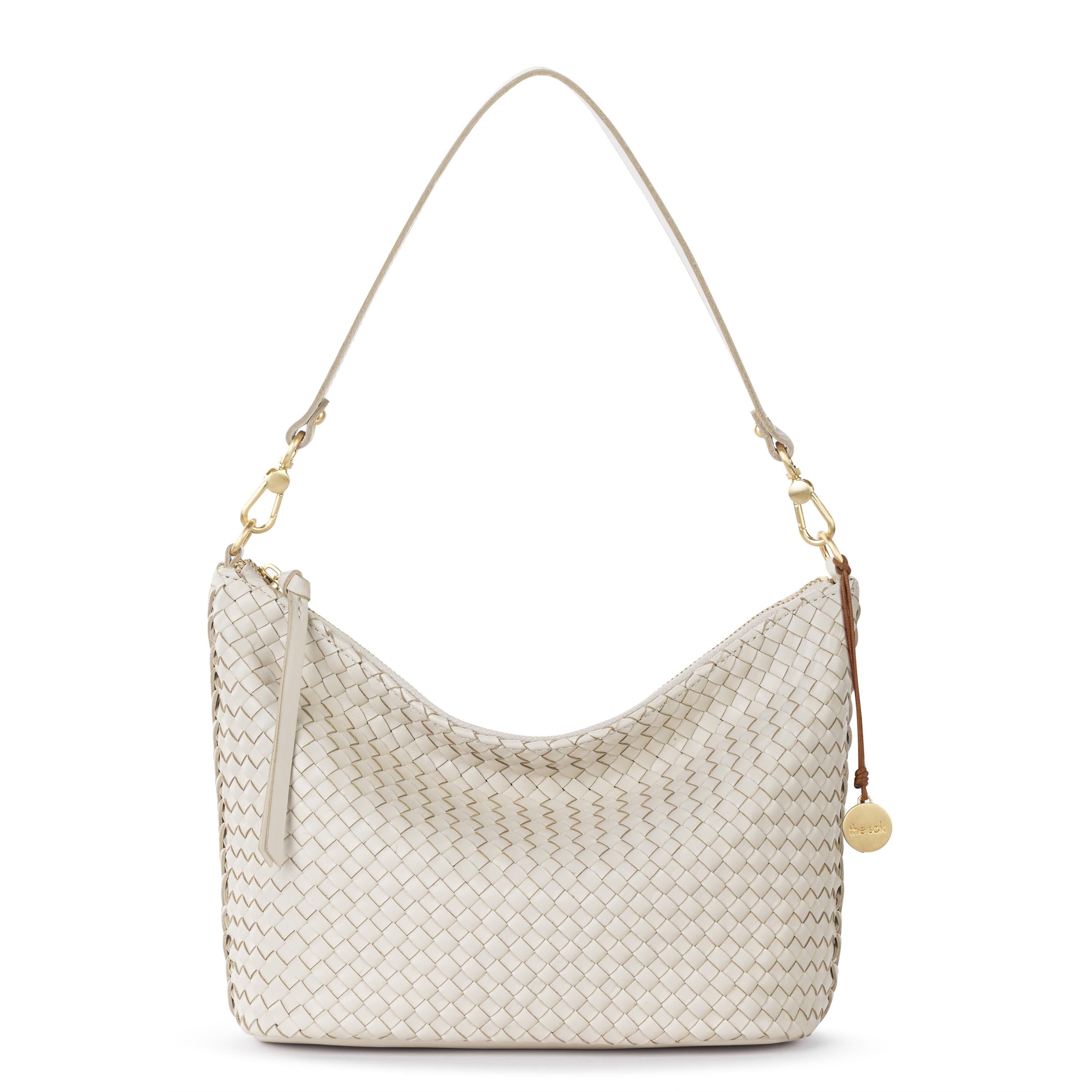 The Sak Juniper Small Hobo - Leather - Stone Woven