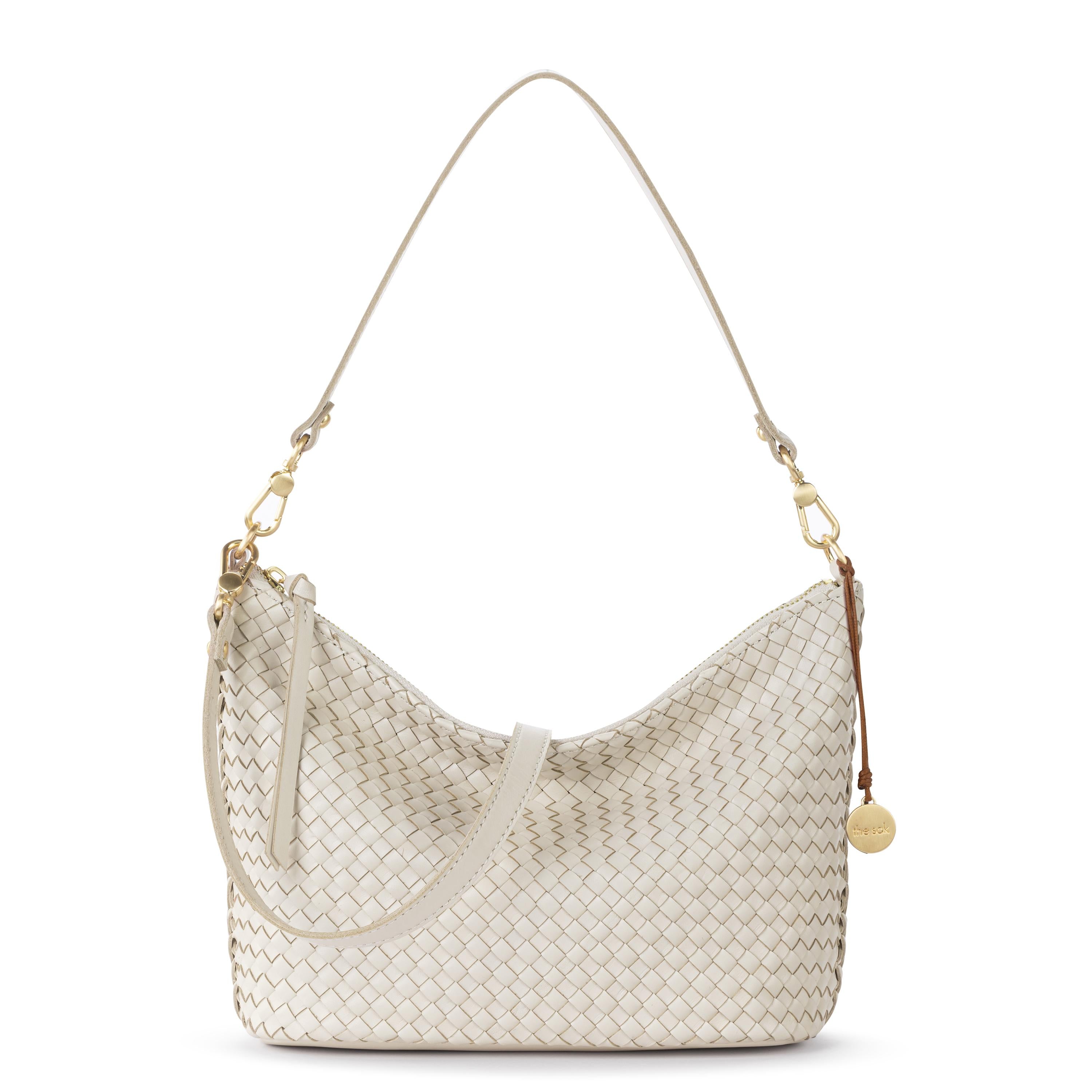 The Sak Juniper Small Hobo - Leather - Stone Woven