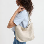 The Sak Los Feliz Medium Tote - Leather - Stone Woven