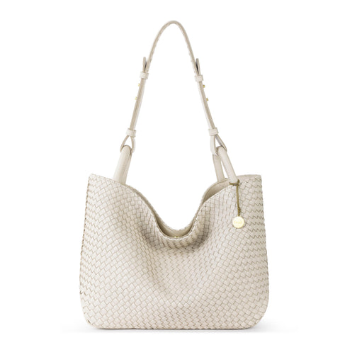 The Sak Los Feliz Medium Tote - Leather - Stone Woven