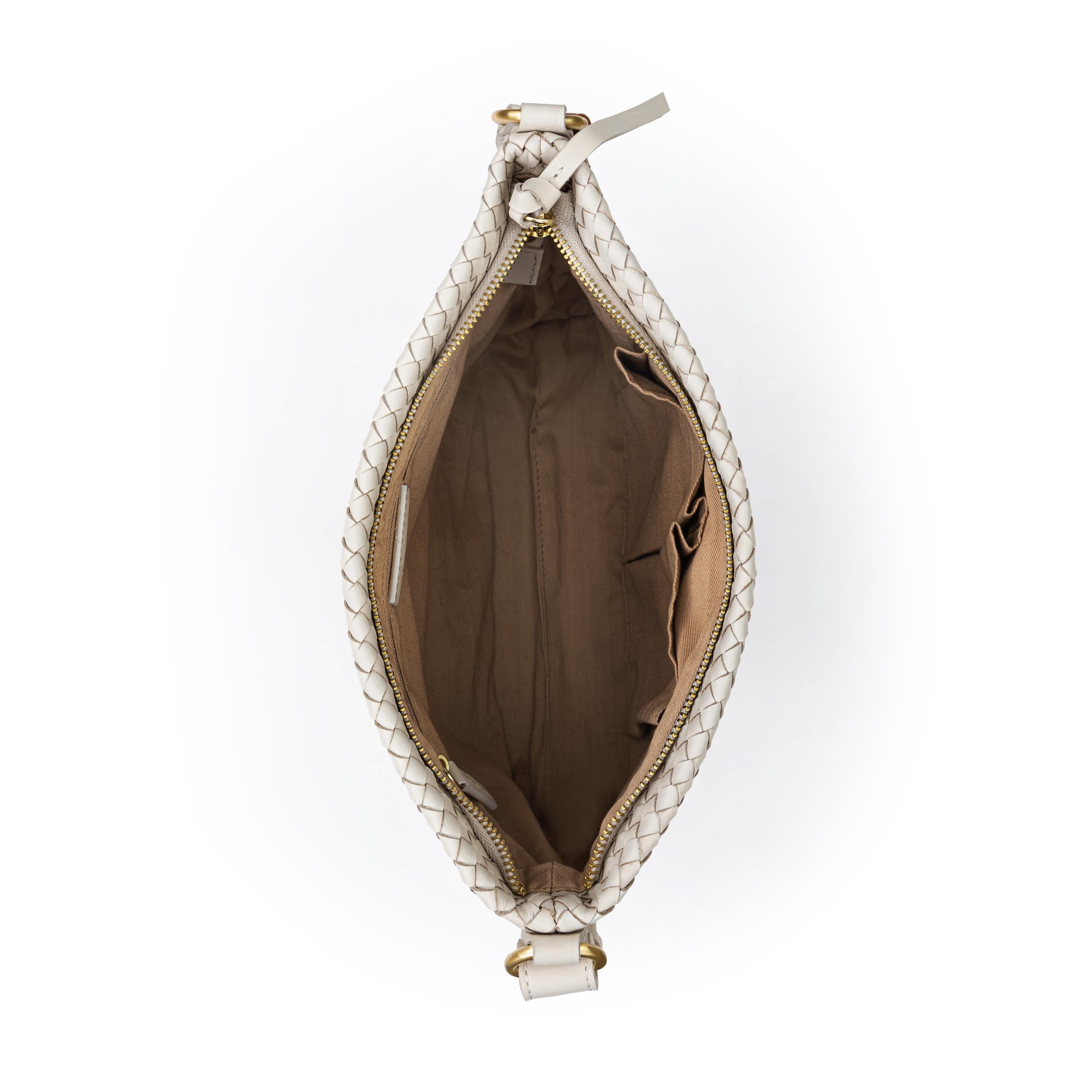 The Sak Melrose Crossbody - Leather - Stone Woven