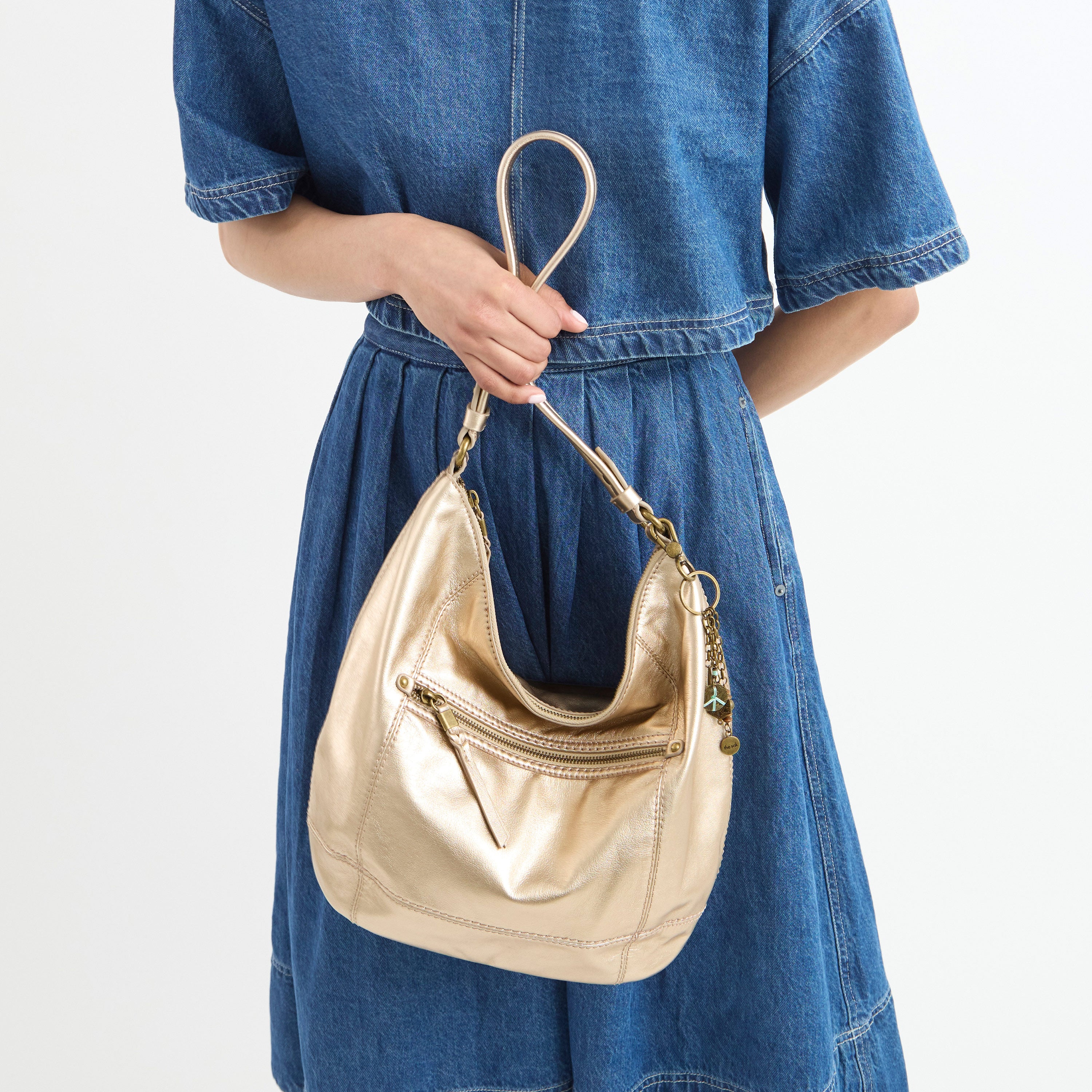The Sak Sequoia Hobo - Leather - Light Gold