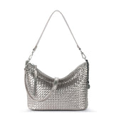 The Sak Juniper Small Hobo - Leather - Pyrite Woven