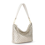 The Sak Juniper Small Hobo - Leather - Stone Metallic Woven