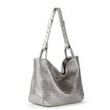 The Sak Los Feliz Medium Tote - Leather - Pyrite Woven