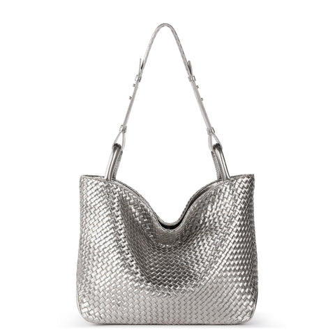 The Sak Los Feliz Medium Tote - Leather - Pyrite Woven