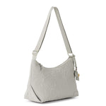 Sakroots Banyan Hobo - EcoTwill - Pebble Flower Blossom Quilted