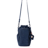 Sakroots Banyan Drawstring Crossbody - EcoTwill - Navy Flower Blossom Quilted