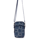 Sakroots Koa Smartphone Crossbody - Denim - Denim Retro Flower