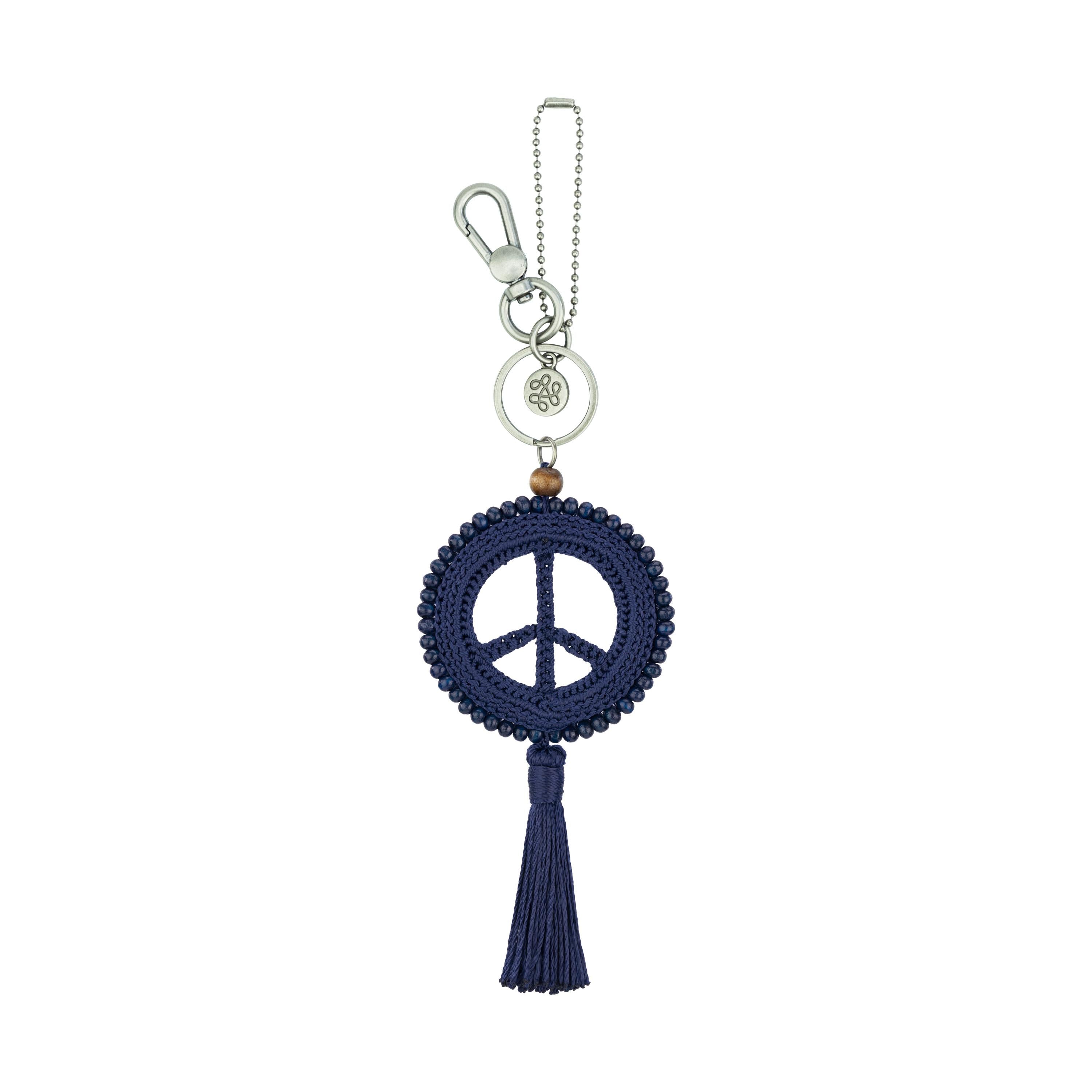 The Sak Yarnicharmz Dangle - Hand Crochet - Denim Tonal