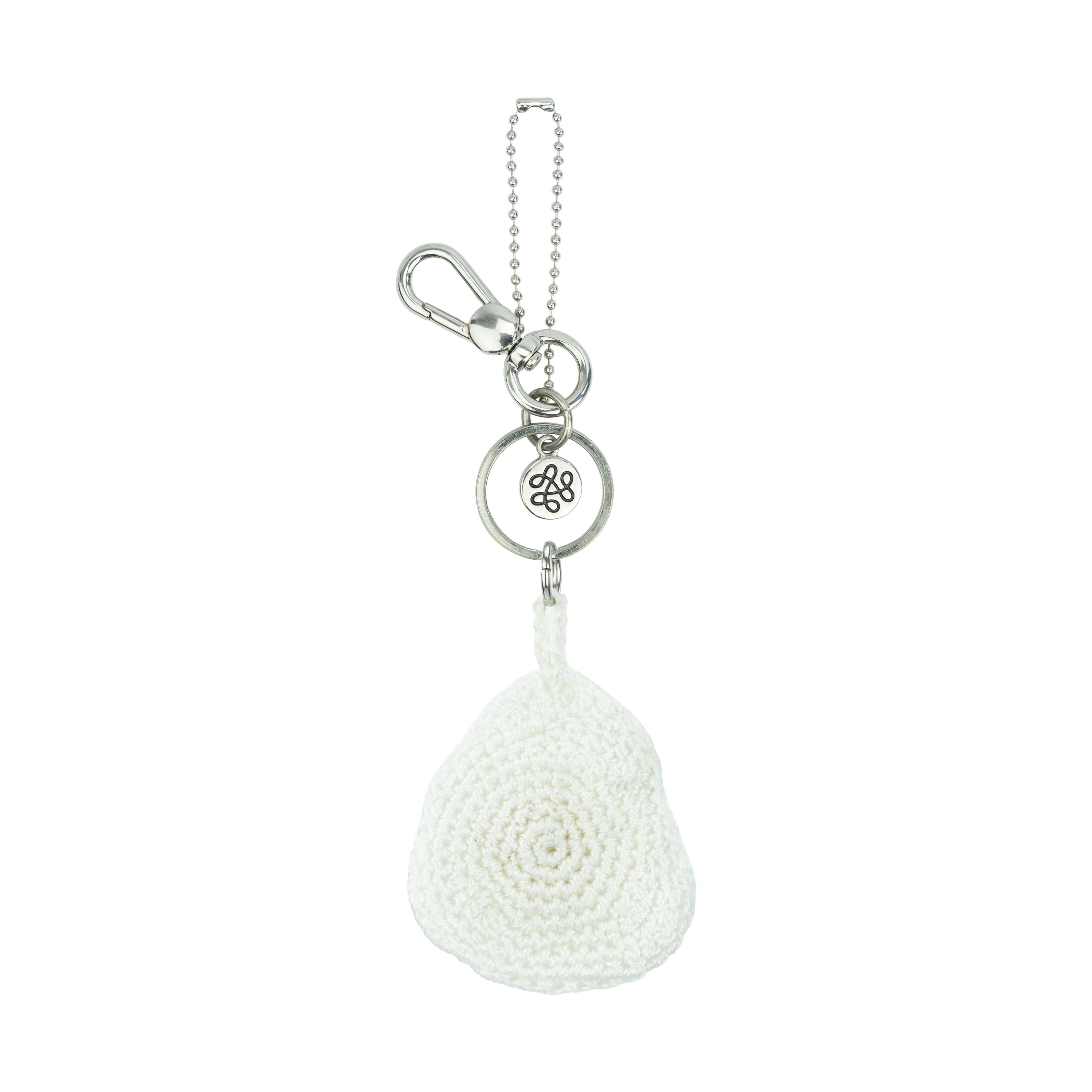 The Sak Yarnicharmz Dangle - Hand Crochet - Fried Egg
