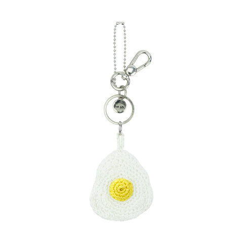 The Sak Yarnicharmz Dangle - Hand Crochet - Fried Egg