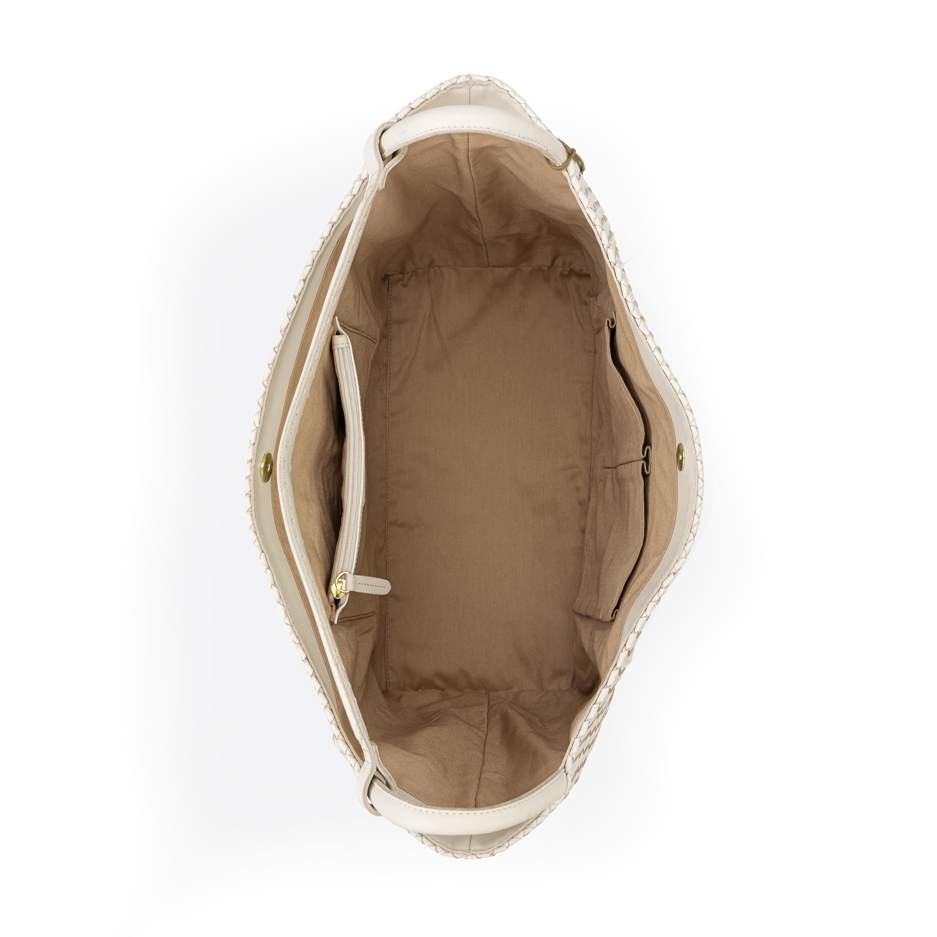 The Sak Los Feliz Large Tote - Leather - Stone Woven