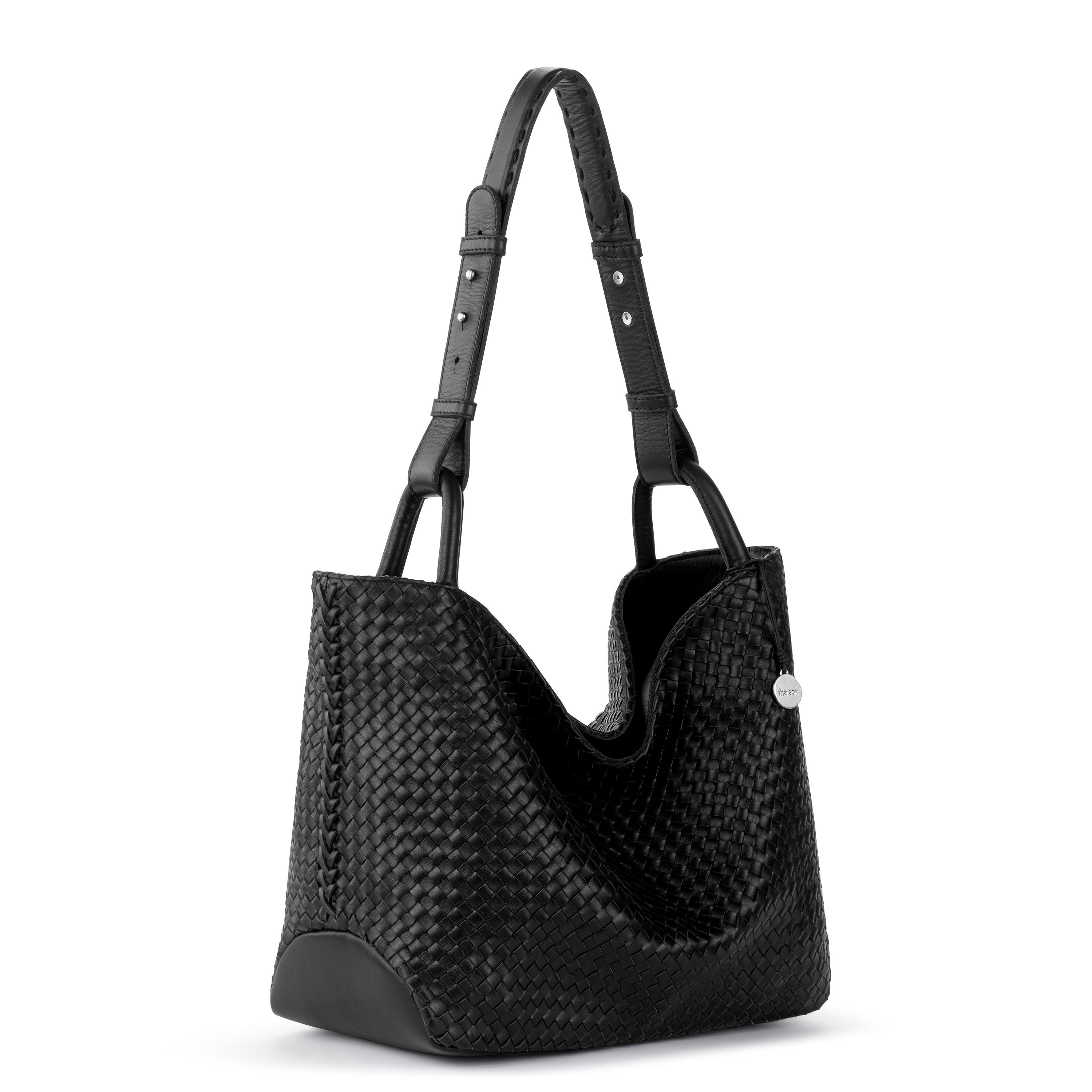 The Sak Los Feliz Medium Tote - Leather - Black Woven