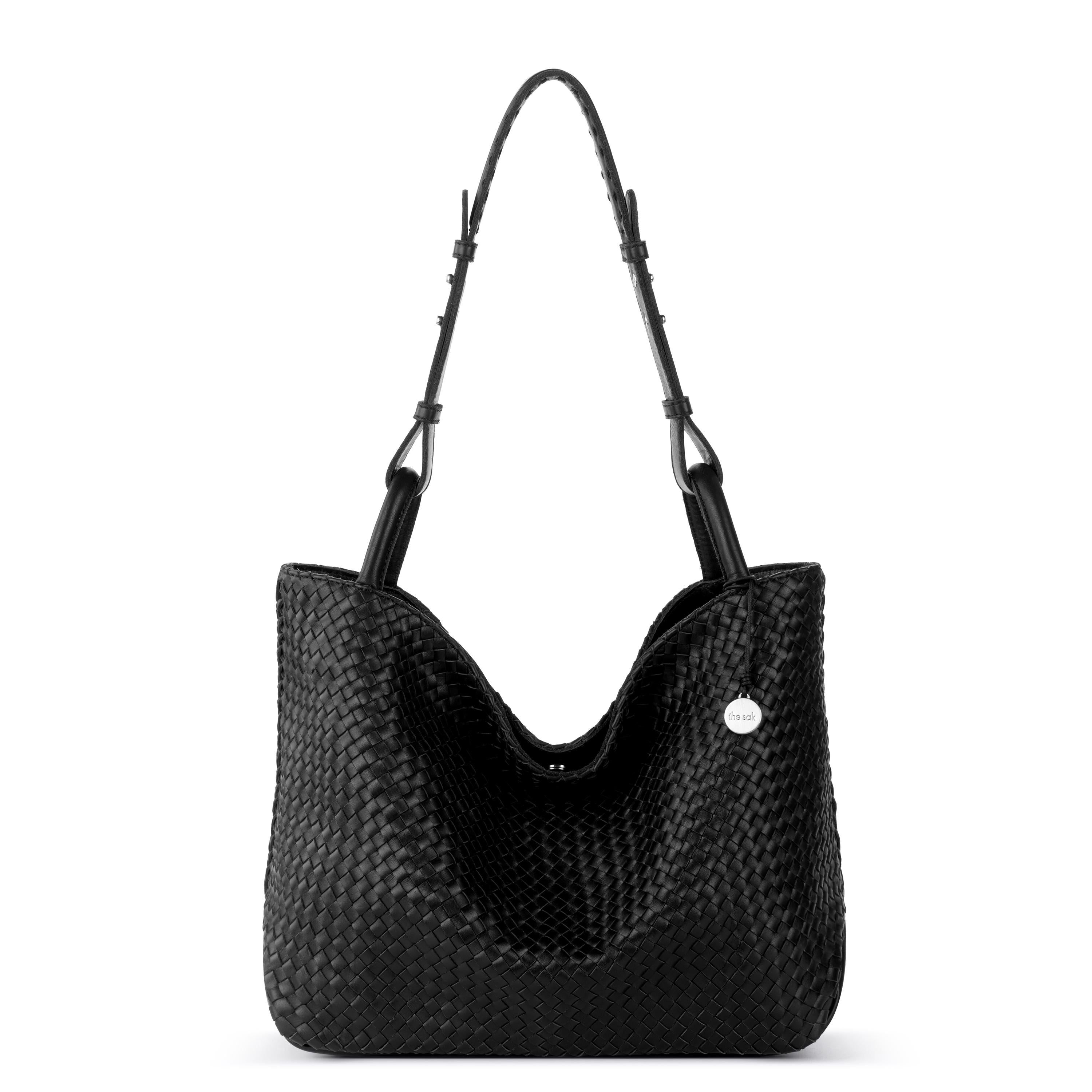 The Sak Los Feliz Medium Tote - Leather - Black Woven