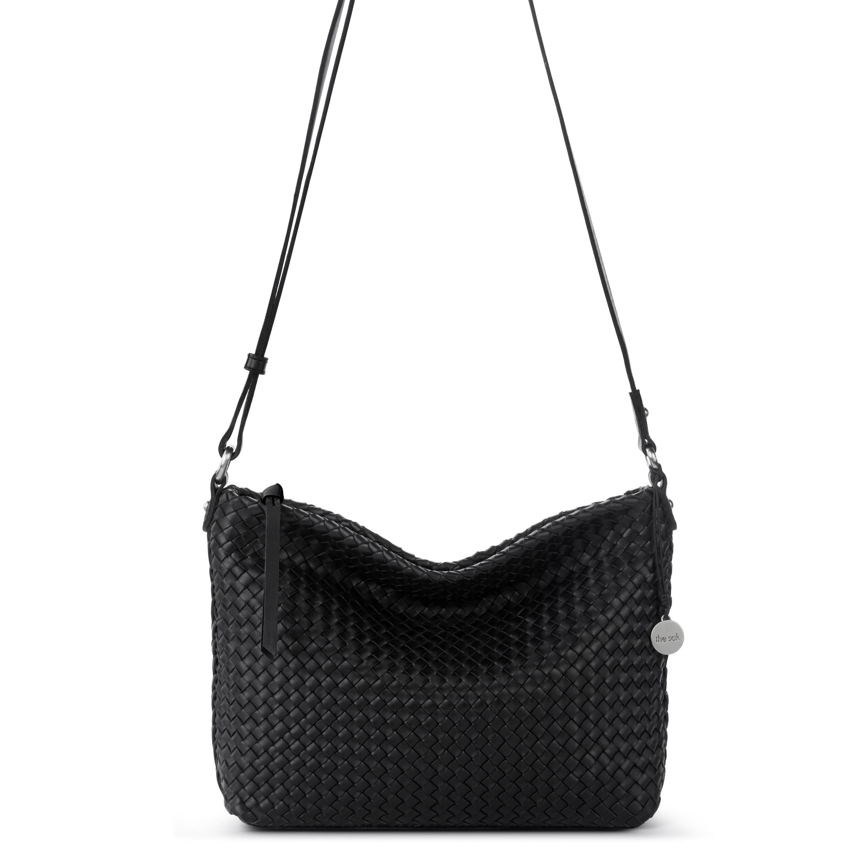 The Sak Melrose Crossbody - Leather - Black Woven