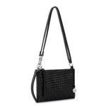 The Sak Vita Convertible Wristlet - Leather - Black Woven
