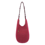 The Sak Los Feliz 120 Hobo - Hand Crochet - Black Cherry Static