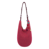 The Sak Los Feliz 120 Hobo - Hand Crochet - Black Cherry Static