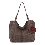 The Sak Los Feliz Large Tote - Hand Crochet - Nutmeg Static