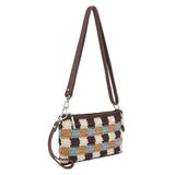 The Sak Vita Convertible Wristlet - Hand Crochet - Acorn Check
