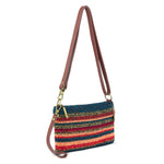 The Sak Vita Convertible Wristlet - Hand Crochet - Woodland Stripe