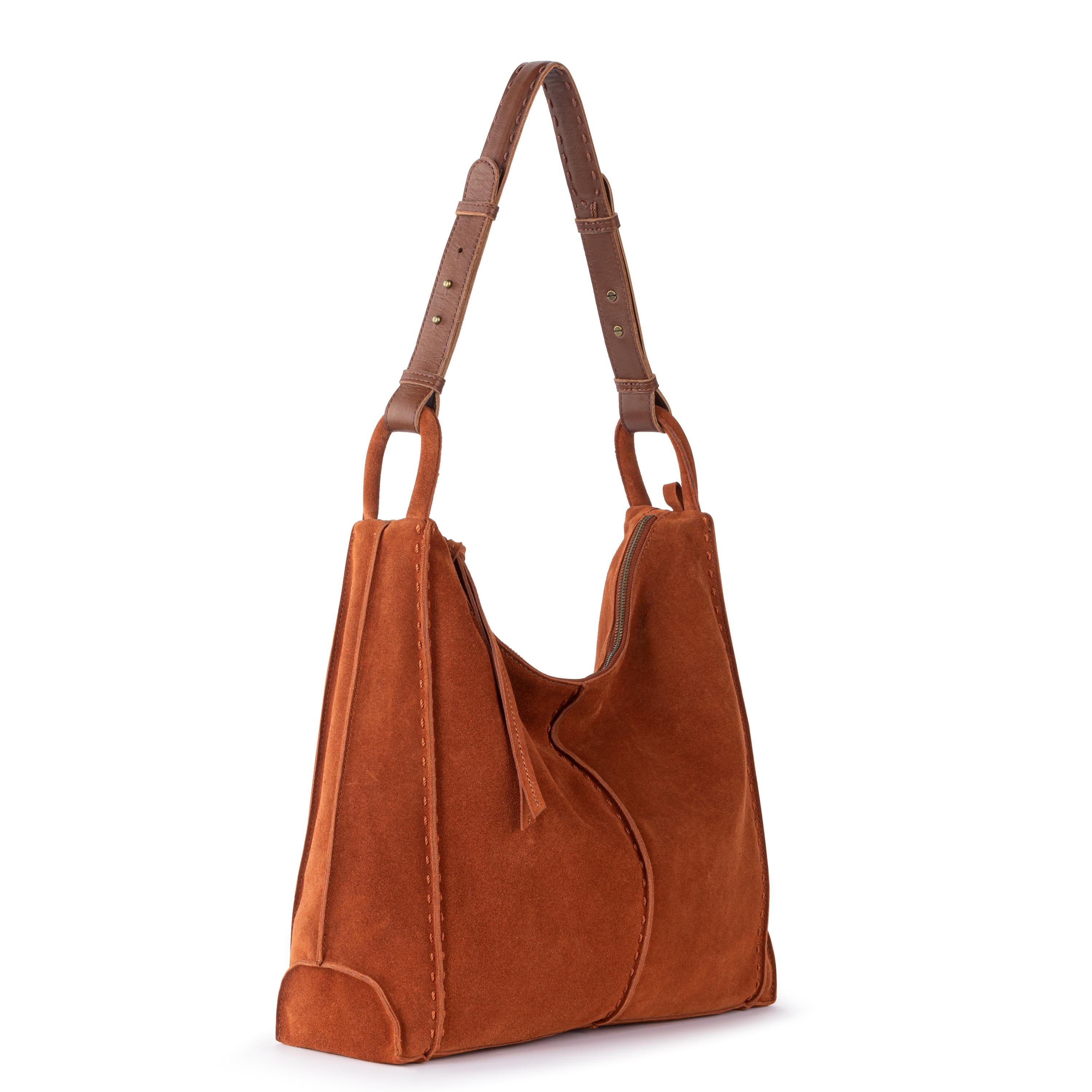 The Sak Los Feliz Bucket - Leather - Persimmon Suede