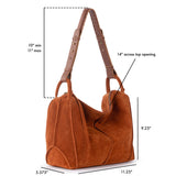 Los Feliz Hobo - Leather - Persimmon Suede
