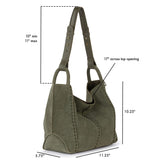 The Sak Los Feliz Medium Tote - Leather - Moss Suede