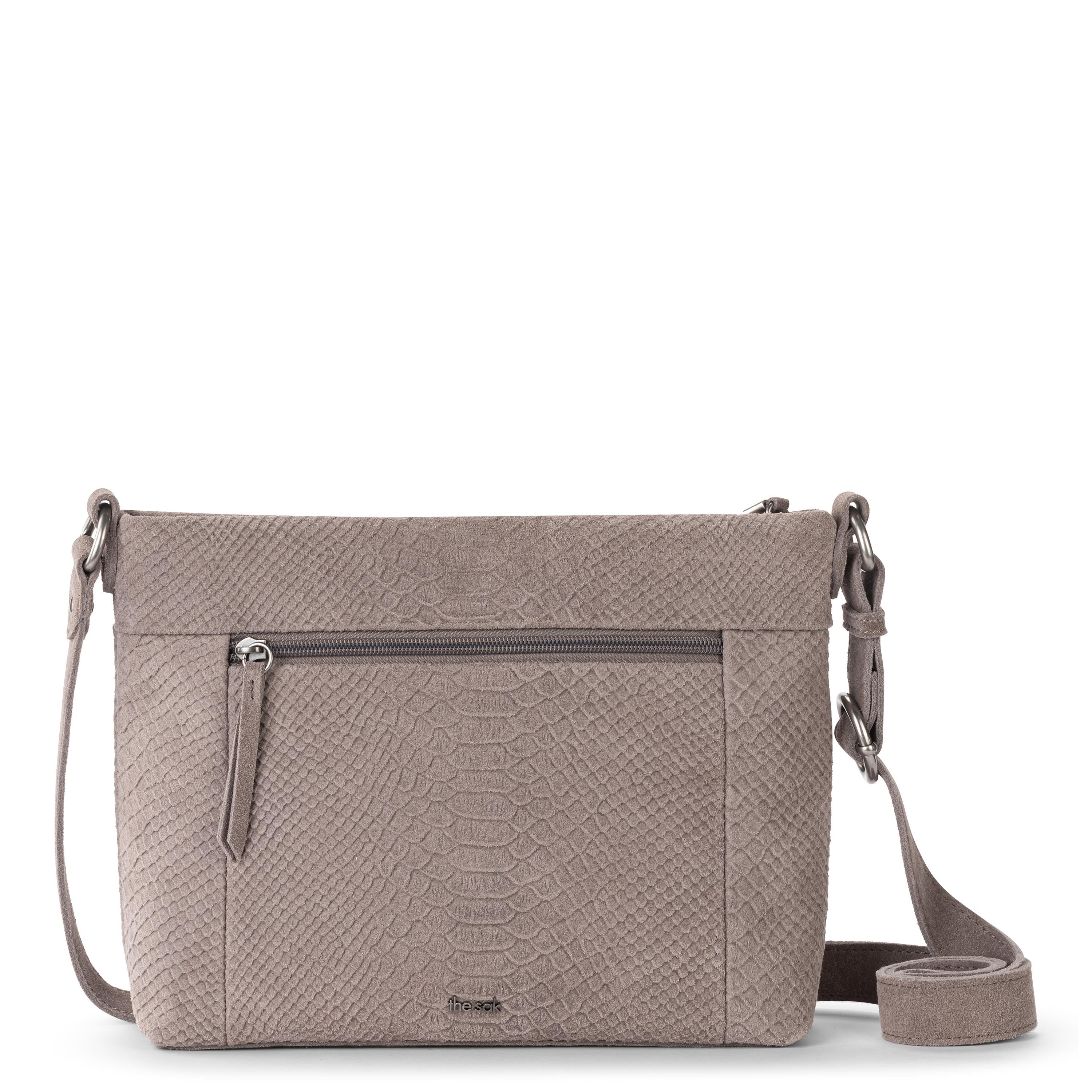 The Sak Melrose Crossbody - Leather - Mushroom Croco Suede