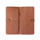 The Sak Mira Large Wallet - Leather - Tobacco Floral Embossed