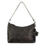 Sakroots Banyan Hobo - Vegan Leather - Black Floral Embossed