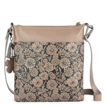 Sakroots Banyan Basic Crossbody - Vegan Leather - Mushroom In Bloom Embossed