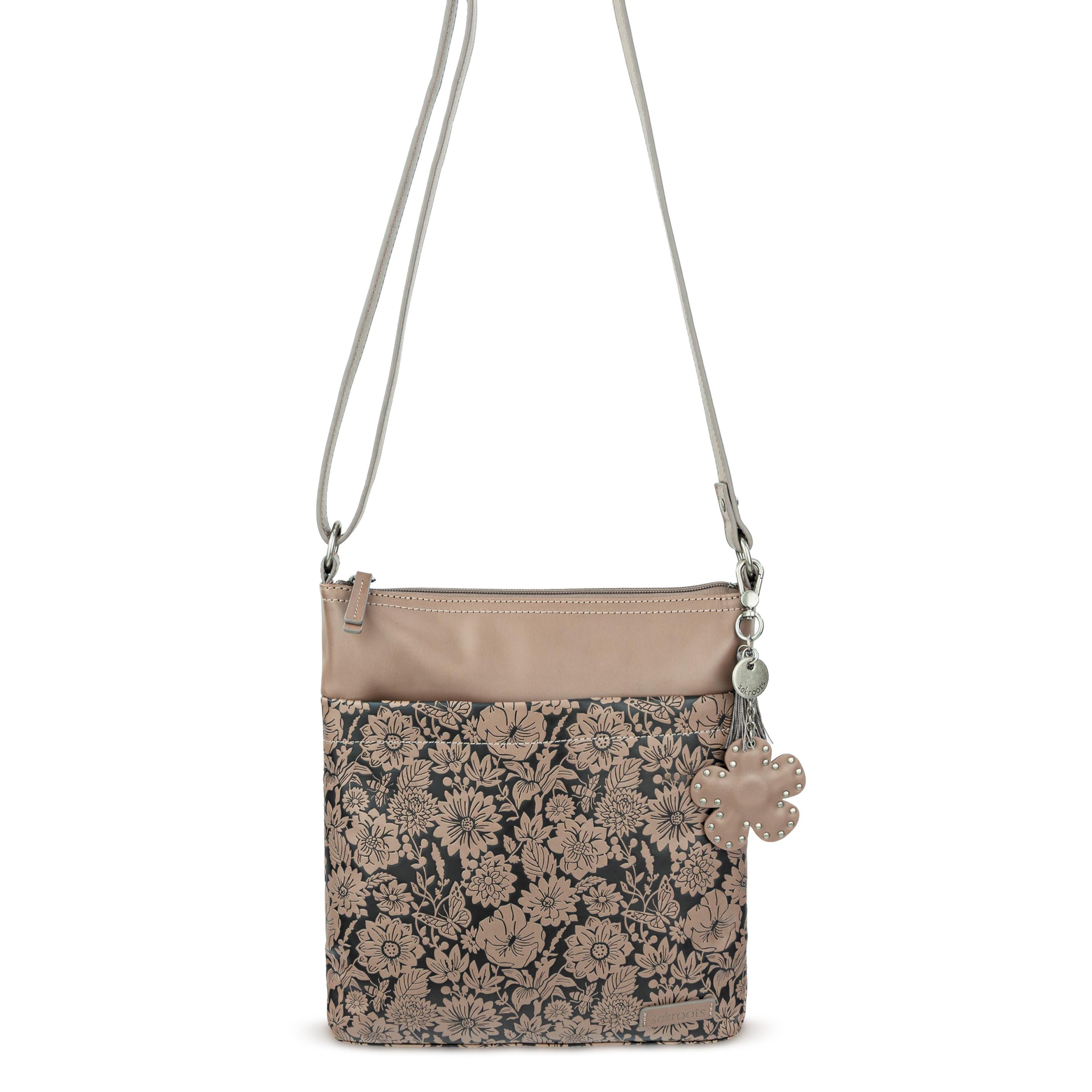 Sakroots Banyan Basic Crossbody - Vegan Leather - Mushroom In Bloom Embossed