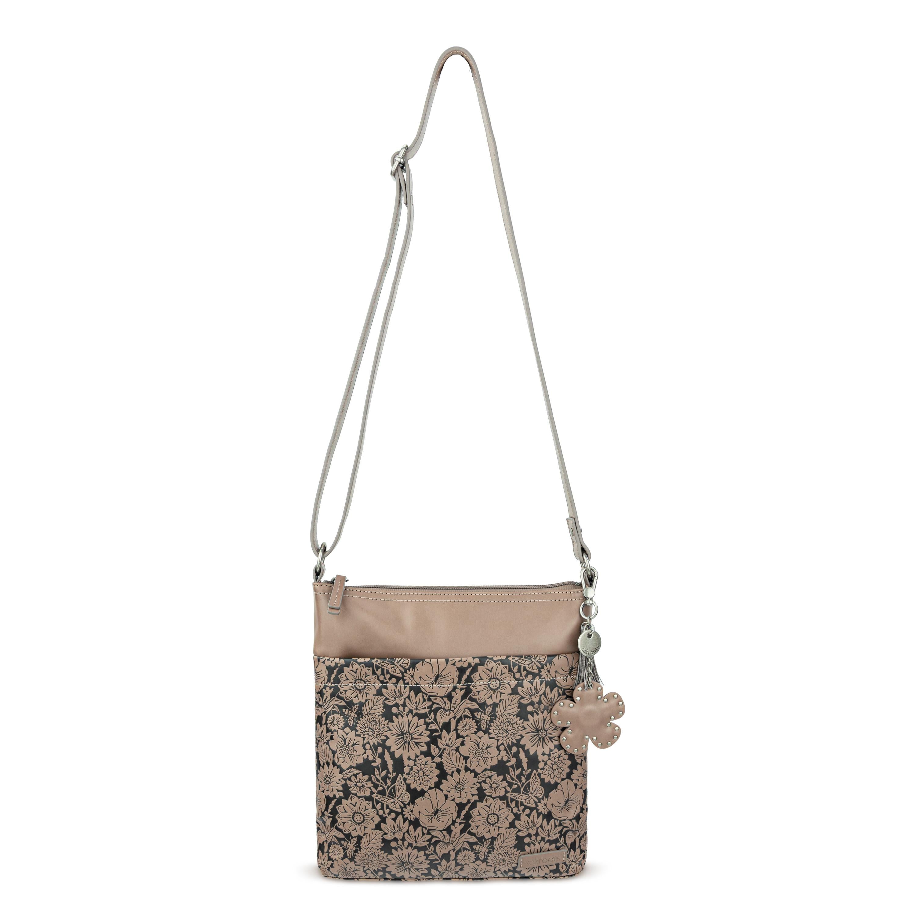 Sakroots Banyan Basic Crossbody - Vegan Leather - Mushroom In Bloom Embossed