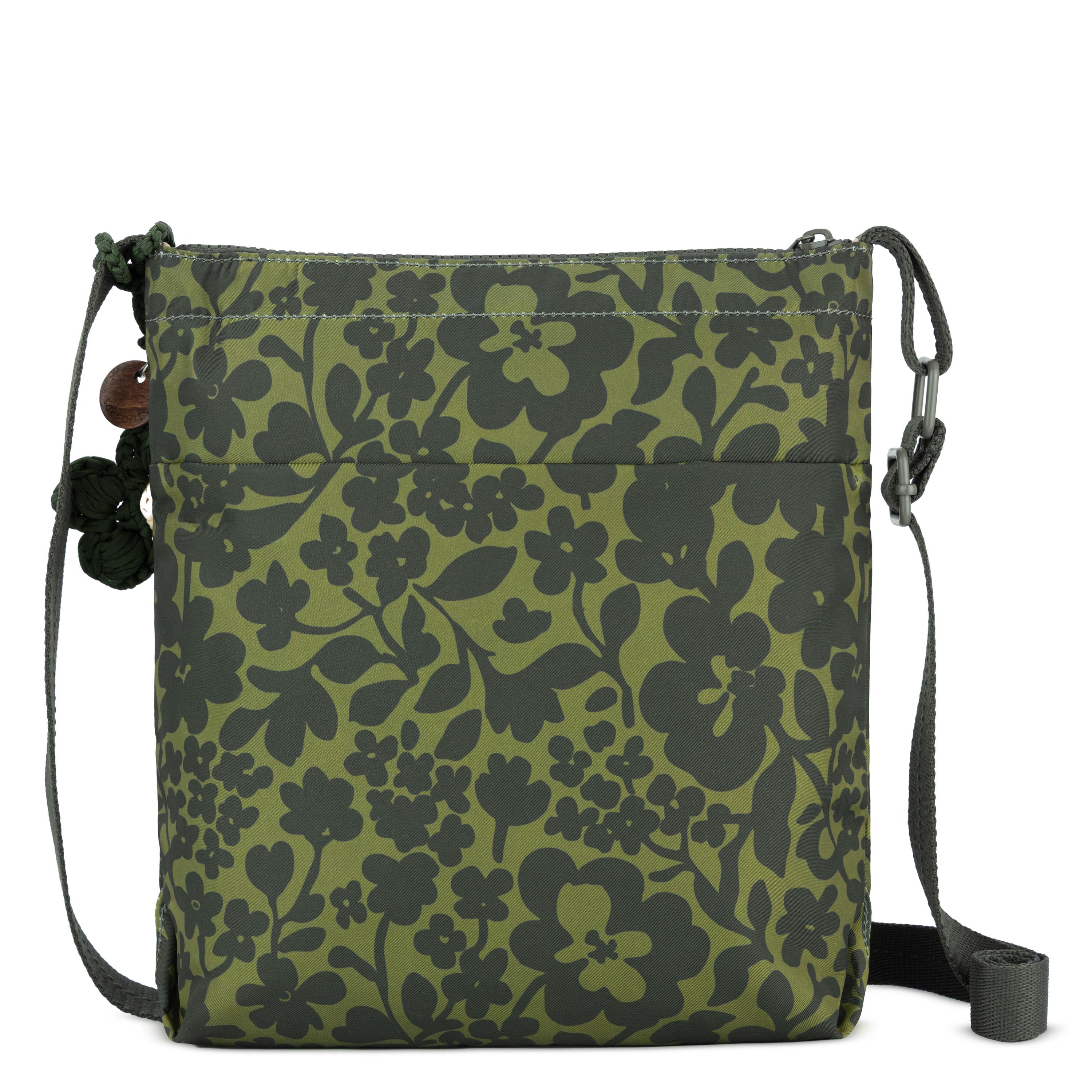 Sakroots Banyan Basic Crossbody - EcoTwill - Olive Shadow Floral
