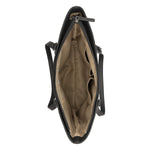Sakroots Banyan Shoulder Tote - EcoTwill - Black Floral Embossed