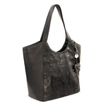 Sakroots Roma Large Tote - Vegan Leather - Black Floral Embossed