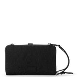 Sakroots Smartphone Wallet - EcoTwill - Black Flower Blossom Quilted