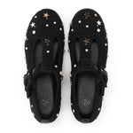 The Sak Leland T Strap Ballet Flat - Hand Crochet - Black Star Beads