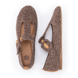 The Sak Leland T Strap Ballet Flat - Hand Crochet - Nutmeg Static