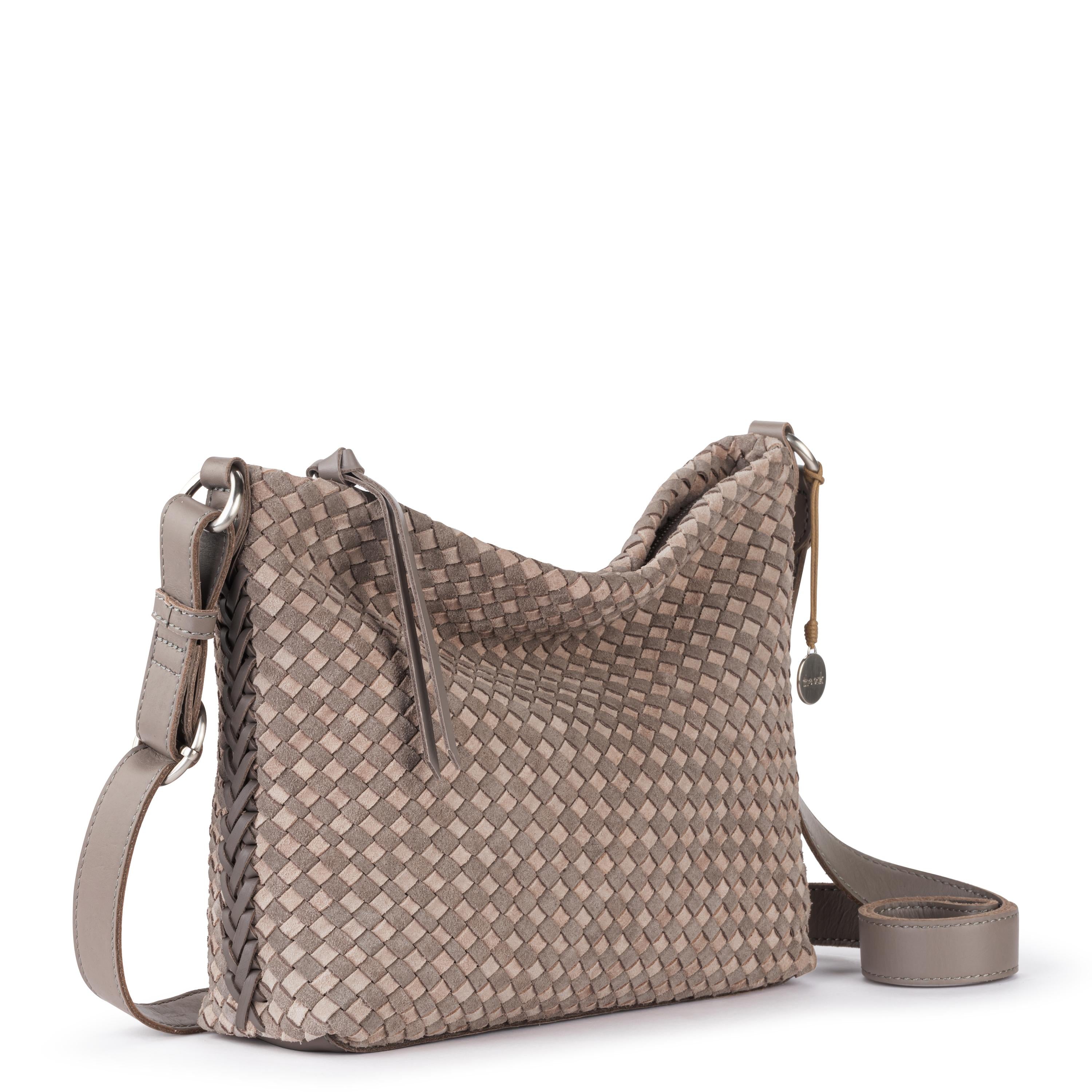 The Sak Melrose Crossbody - Leather - Mushroom Suede Sand Suede Woven